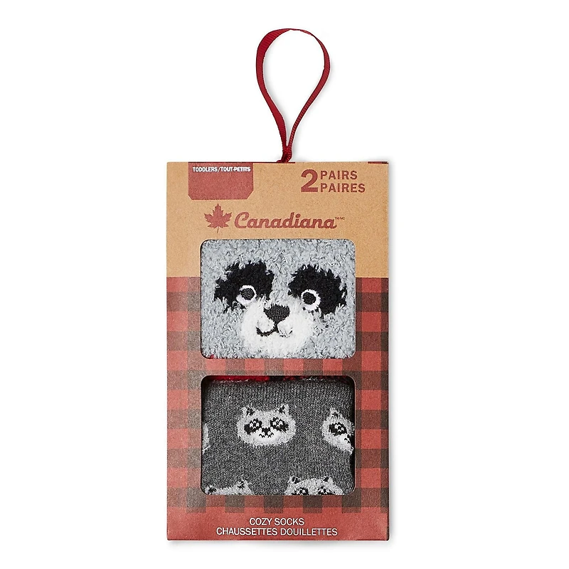 Lot de 2 paires de chaussettes isothermes Canadiana unisexes pour tout-petits