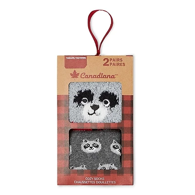 Lot de 2 paires de chaussettes isothermes Canadiana unisexes pour tout-petits
