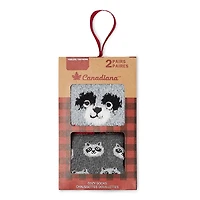 Lot de 2 paires de chaussettes isothermes Canadiana unisexes pour tout-petits