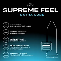 SKYN Supreme Feel Extra Lubricated Non-Latex Condoms, 8 Count