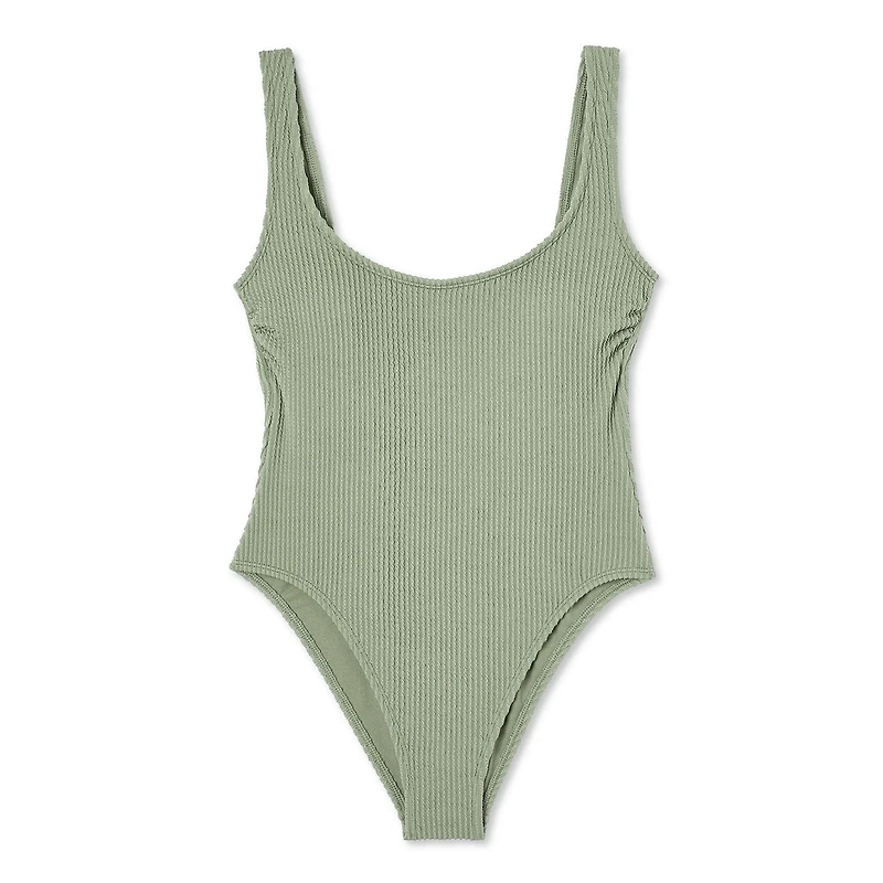 No Boundaries Women's Scoop Neckline Swimsuit