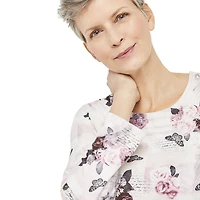 Penmans Women's Printed Roll Tab Sleeve Top