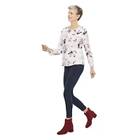 Penmans Women's Printed Roll Tab Sleeve Top