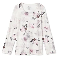 Penmans Women's Printed Roll Tab Sleeve Top