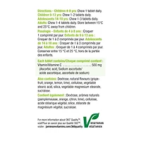 Jamieson comprimés à croquer vitamine C, 500 mg, agrumes, 120 comprimés