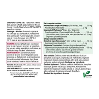 Jamieson Resveratrol Red Wine Extract with Grape Seed Capsules, 30 Count, 30 Capsules