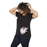 T-shirt avec pierres brillantes George Plus pour femmes