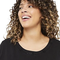 T-shirt avec pierres brillantes George Plus pour femmes