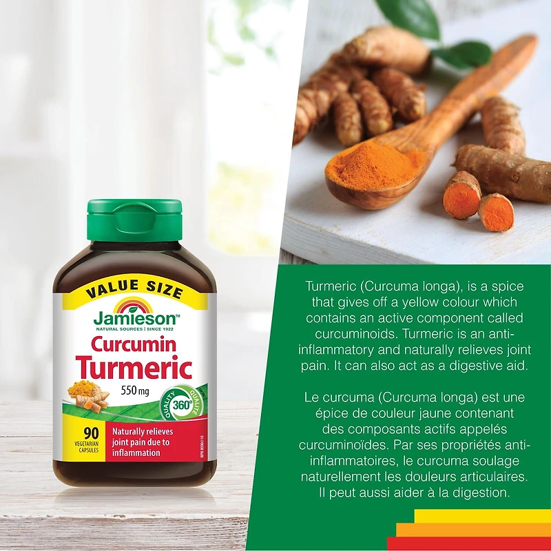 Jamieson Turmeric Curcumin Capsules, 550 mg