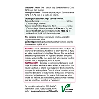 Jamieson capsules curcumine curcuma, 550 mg, 90 capsules