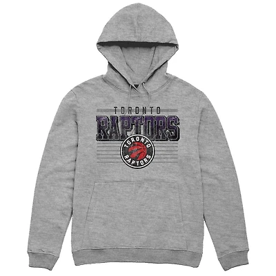 Sweat à capuche gris vintage des Raptors de Toronto sous licence officielle NBA Tailles: P-TG