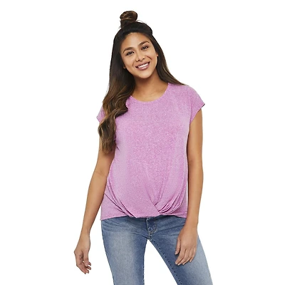 T-shirt imprimé avec ourlet torsadé Paisley Sky Maternité