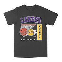T-shirt de basket-ball anthracite sous licence officielle NBA des Los Angeles Lakers