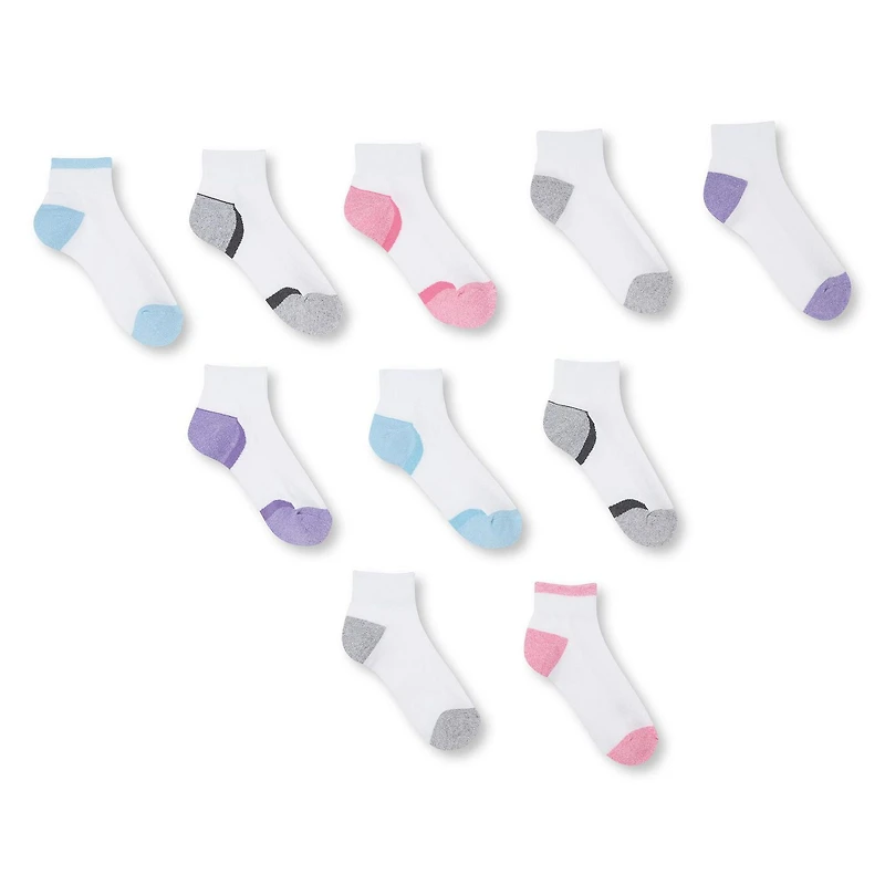 Athletic Works Women's Anklets 10-Pack, Sizes 4-10