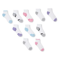 Athletic Works Women's Anklets 10-Pack, Sizes 4-10