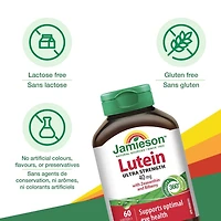 Jamieson Gélules de Lutéine 40 mg Avec Zéaxanthine et Myrtille 60 Gélules