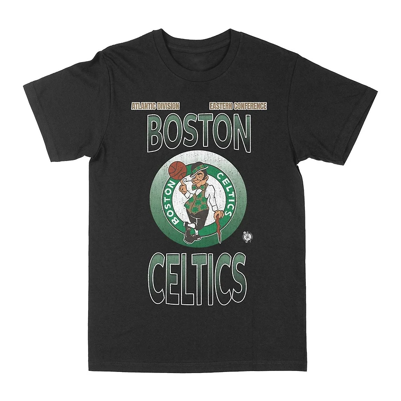 T-shirt noir avec logo dégradé des Boston Celtics sous licence officielle NBA