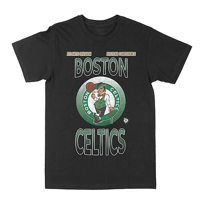 T-shirt noir avec logo dégradé des Boston Celtics sous licence officielle NBA