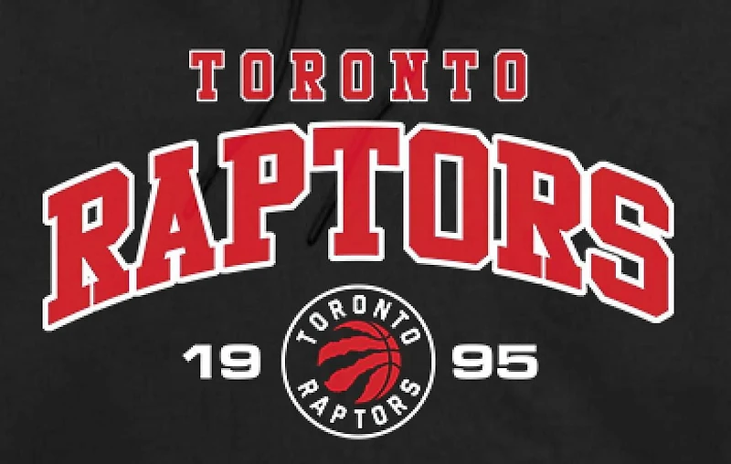 NBA Officially Licensed Toronto Raptors 1995 Black Hoodie, Size: S-XL