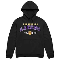 Sweat à capuche noir sous licence officielle NBA des Los Angeles Lakers