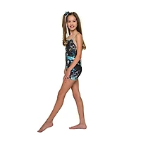 Justice Girls Splattered Biketard with Scrunchie