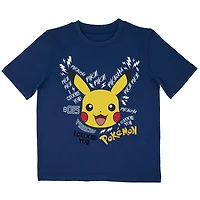 Pokemon T-shirt col rond à manches courtes pour garçon