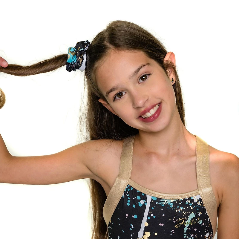 Justice Girls Splattered Biketard with Scrunchie