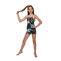 Justice Girls Splattered Biketard with Scrunchie