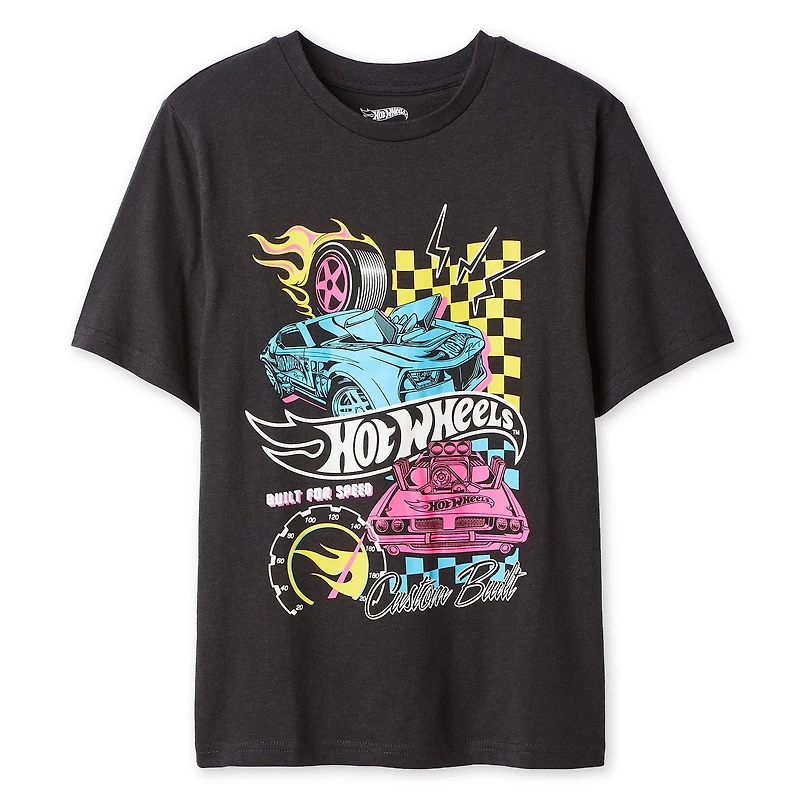 T-shirt à imprimé graphique Hot Wheels pour garçons