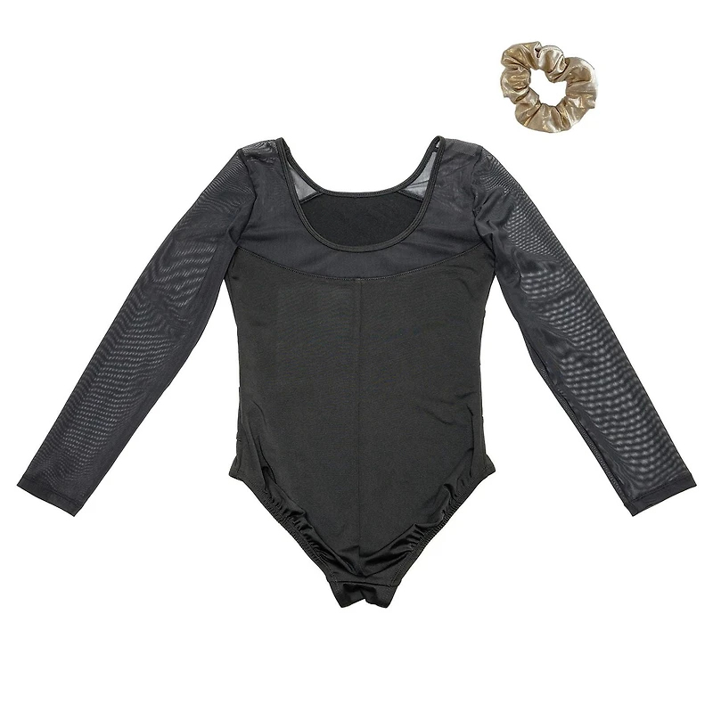 Justice Girls Dance Mesh Justaucorps à manches longues
