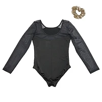 Justice Girls Dance Mesh Justaucorps à manches longues