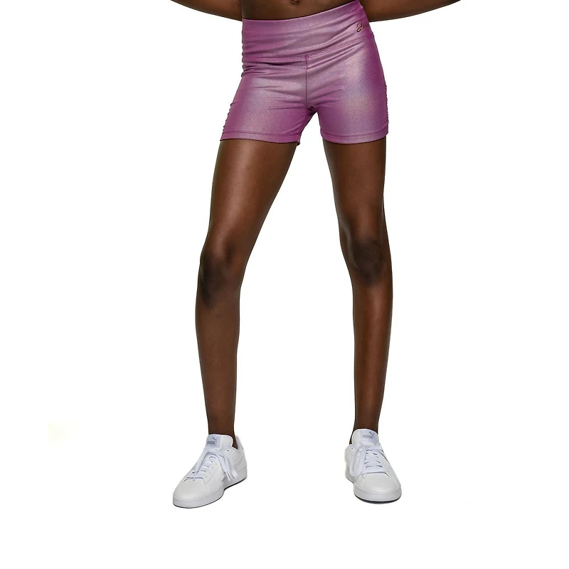 Justice Girls Purple Active Compression Shorts