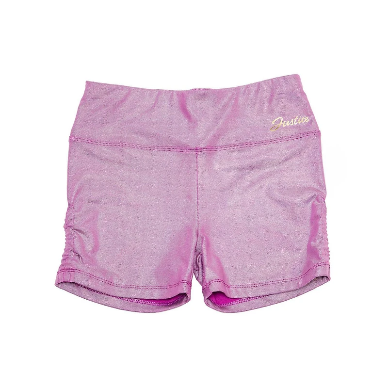 Justice Girls Purple Active Compression Shorts