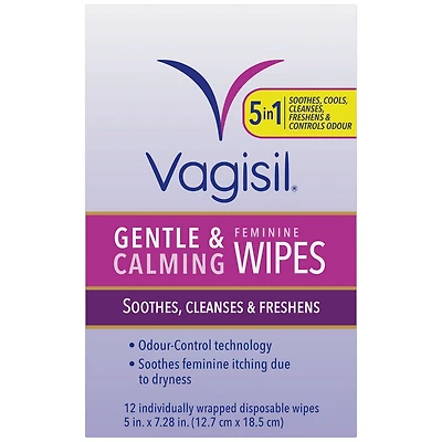 Lingettes Féminines Douces Et Apaisantes Vagisil® 12 lingettes jetables
