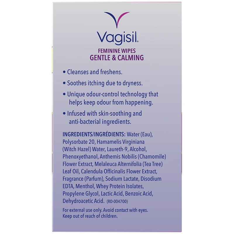 Lingettes Féminines Douces Et Apaisantes Vagisil® 12 lingettes jetables