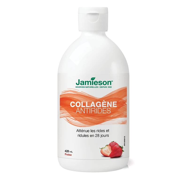 Jamieson Collagen Anti-Wrinkle Liquid Strawberry Flavour, 420 mL