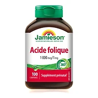 Jamieson Comprimés d'Acide Folique 1 000 mcg 100 comprimés