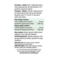 Jamieson gélules lutéine avec zéaxanthine, 20 mg, extra fort, 45 gélules