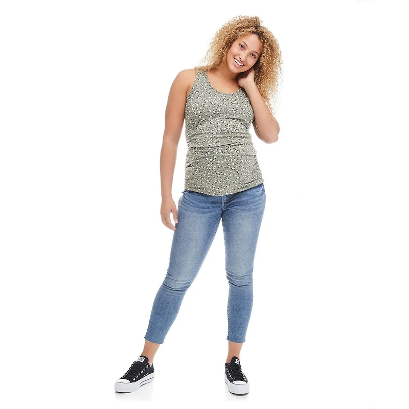 Paisley Sky Maternity Ruched Side Tank