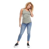 Paisley Sky Maternity Ruched Side Tank