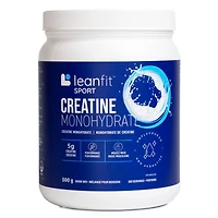LEANFIT SPORT CREATINE MONOHYDRATE™ Powder Unflavoured 500g - Creatine Supplement for Increased Muscle Mass & Improved Performance - 5g Creatine Per Serving, Informed Choice Certified, Micronized & Pharmaceutical Grade Creatine, Gluten-Free, Vegan