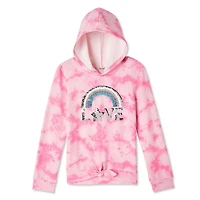 Haut à capuchon noué à l’avant George pour filles