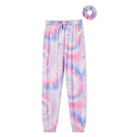 George Girls' Tie-Dye Jogger and Scrunchie 2-Piece Set