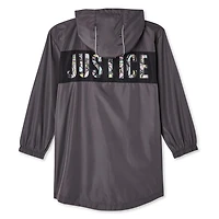 Justice Girls' Long Windbreaker