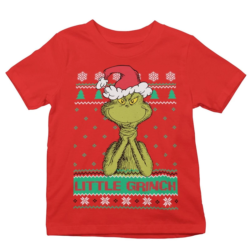 Dr Seuss Boy's basic tee shirt. This boys crew neck tee shirt has short sleeves and a trendy print and