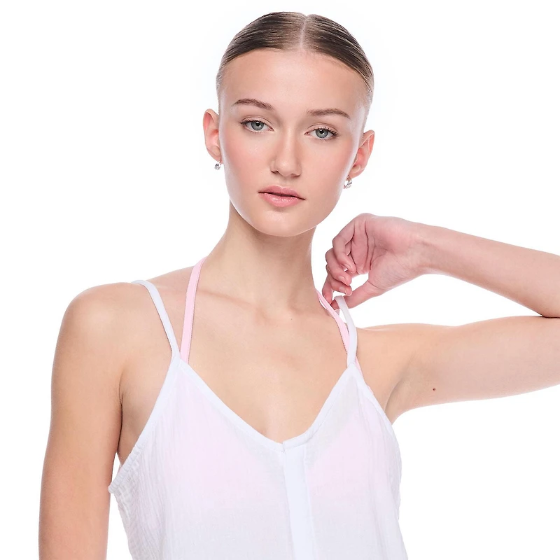 Cache-maillot style combinaison en rayonne froissée No Boundaries pour femmes