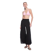 No Boundaries Women's Crinkled Pant Cover-Up