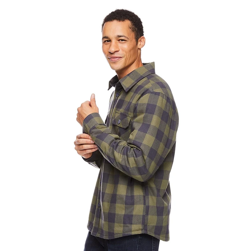 George Men's Flannel Shirt Jacket