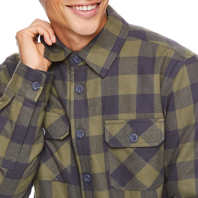 George Men's Flannel Shirt Jacket