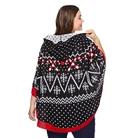 Chandail de style poncho au thème de Noël George Plus pour femmes